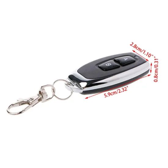 RF Wireless Remote 433.92MHz 2Btn Auto Doors 6V Aaa Battery Black White CCC 50-100m 15D - Image 2