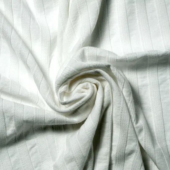 100% Combed Cotton Rib with Jacquard Rib P/D Fabric Width 67" Weight 140GSM Usage Garment Trademark IVAN Feature Organic - Image 3