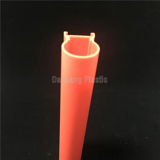 Red Acrylic Extrusion Tube for LED Light Model NO. WT629 HS Code 39169090 Trademark Dachang Specification 4ft Origin Dongguan, - Image 1