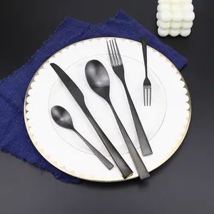 304 Stainless Steel Spoon Fork Knife Hammer Point Cutlery Set/Tableware/Dinnerware - Image 5