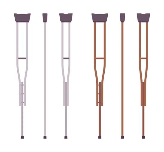 17 Brother Medical Standard Package Aluminum Crutches Walking Stick with ISO - Image 2