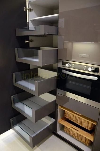Modern Kitchen Interior Design Material HDHMR Appearance Modern Mount Type Wall Mount Product Type Standard Kitchen Design L - - Image 9