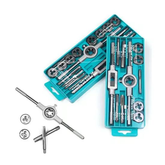 20PCS Standard Combination Tap and Die Tools Set Metric Sizes Handles Accessories Essential Threading Tool Kit Bearing Steel - Image 2