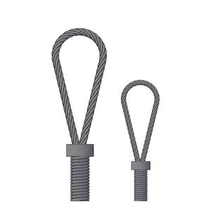 Stainless Steel Wire Rope Threaded Lifting Loop for Precast Construction Elements - Image 1