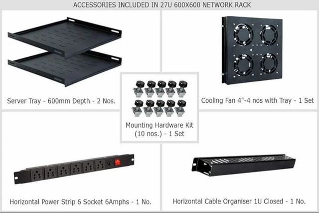 Server Cabinets Server Racks Colour White & Grey Construction Sturdy Maximum Total Current Draw 2 Load Capacity Per Layer - Image 4