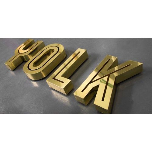 Polished Brass Letter, Packaging Type: Box Material Brass Finish Polished Packaging Type Box Hardness 40 - 90 HRC Price Range Rs 100 - - Image 1