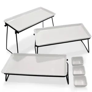 Afternoon Tea Cake Stand Serving Plate Ceramic 3 Tier Tray - Image 2