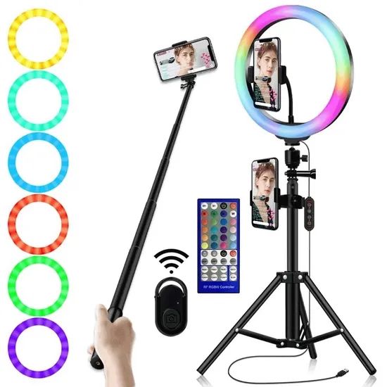 Portable RGB Ring Light with Tripod - Image 2