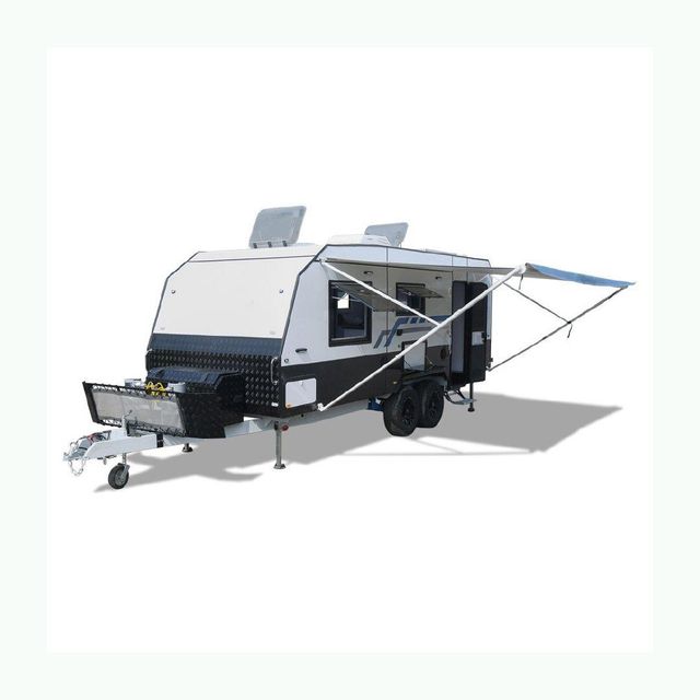 Australian standard caravan RV camping trailer for sale heavy duty travel trailer with strong build modern design and full compliance with safety regulations suitable for family camping and commercial rental use - Image 3