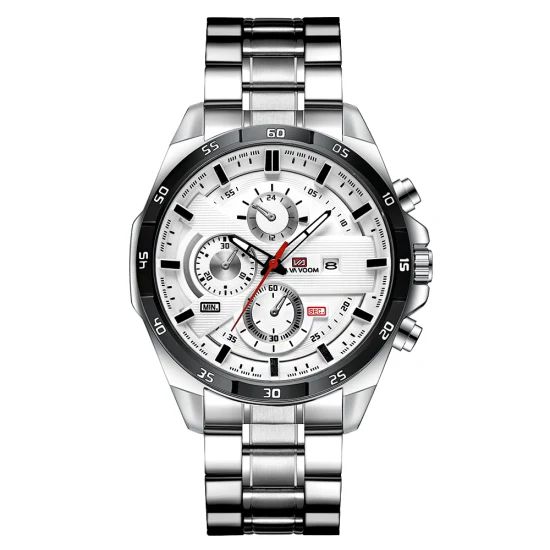4 Color Steel Belt Multi-Function Chronograph Gift Watch Luxury Sports Style - Image 1