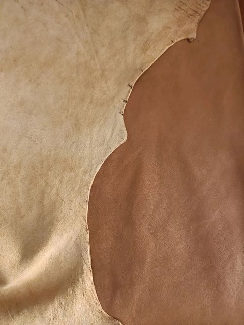 Brown Sheep Leather Color Brown Design Plain Finishing Polished Material Nappa Leather Country of Origin Made in - Image 2