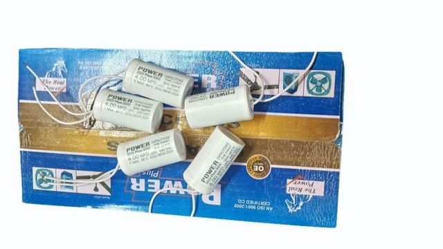 Power Electric Fan Capacitor, For Fans Color White Brand Power Terminals 2 Weight 350gm Tolerance 20% Frequency 50 Hz Material - Image 2