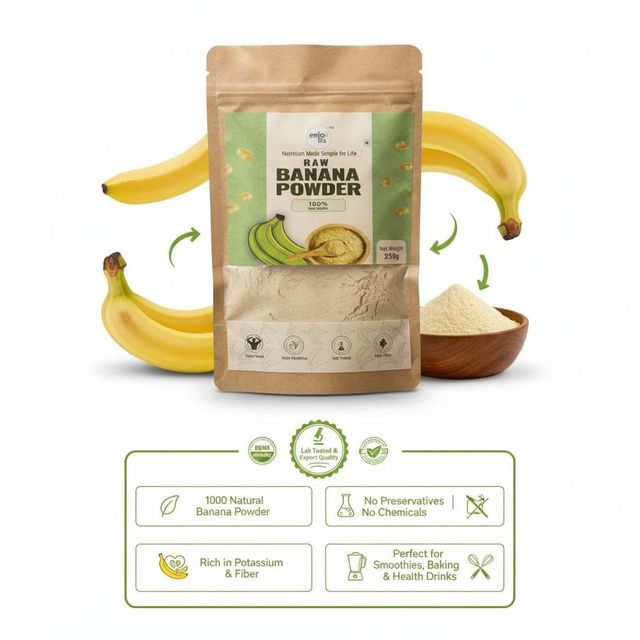 Cavendish Green banana powder (G9 banana powder) ( • Made from fresh, ripe Cavendish bananas • 100% Natural & Pure • No preservatives or additives) - Image 1