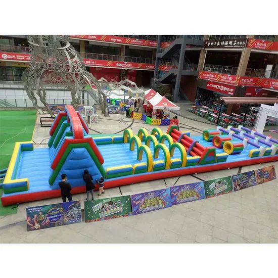 Best PVC Giant Land Adult Inflatable Obstacle Course Inflatable Obstacle Course Run Race Outdoor Playground - Image 3