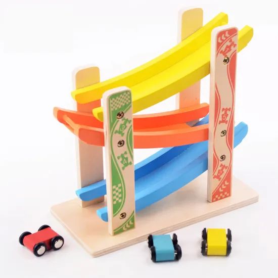 Children′ S Multilayer Wooden Track Glide Car Toy Inertia Sliding Racing Car Slide Racing Fun Car - Image 3
