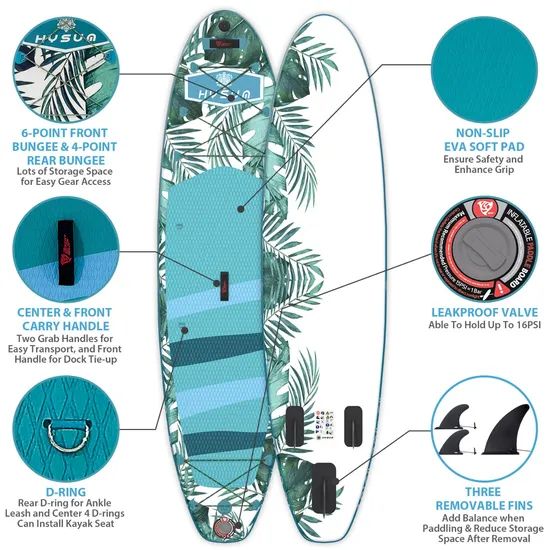 Durable Inflatable Paddle Board Set for Surfing and Yoga - Image 3