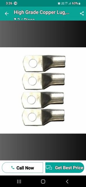 Aluminium Insulated Snap lug Terminal, Size: 1.2 Inch Color Blue Size 1.2 Inch Material Aluminium Packaging Size Packet Usage/Application - Image 6