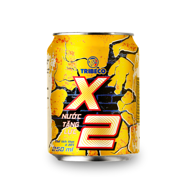 Tribeco Vietnam Energy Drink X2 Energy drink fortified with vitamins B3, B6, and taurine – suitable for people engaged in strenuous work, sports, or intense studying. - Image 2