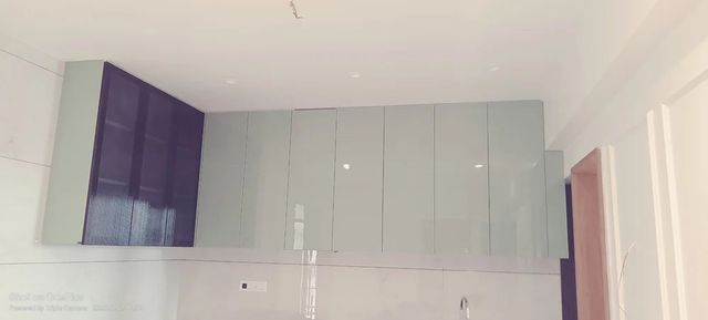 Acrylic Modular Kitchen Appearance German Material Aluminium Finish Type Polished Kitchen Design U-Shape Maintainence Dry - Image 2