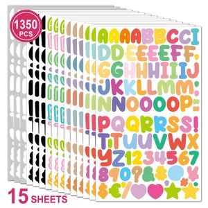 English Letter Stickers Small Size Waterproof Decorative Numeric Letter Ledger Stickers - Image 2