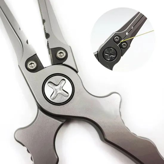 Alpha Titanium Alloy Fishing Pliers 18x9cm Level Silver 130g MOQ1000 - Image 3