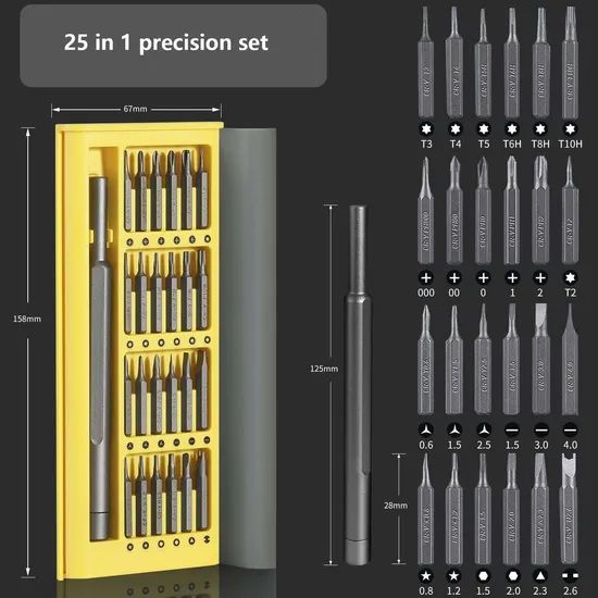 Tooljoy 25 in 1 Screwdriver Sets for Computer Repair - Image 1
