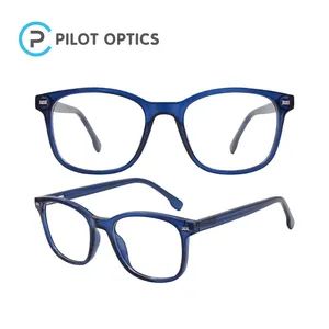 Pilot Optics 2023 Rectangle Oversized Lightweight Anti Blu Light Optical Frames - Image 4