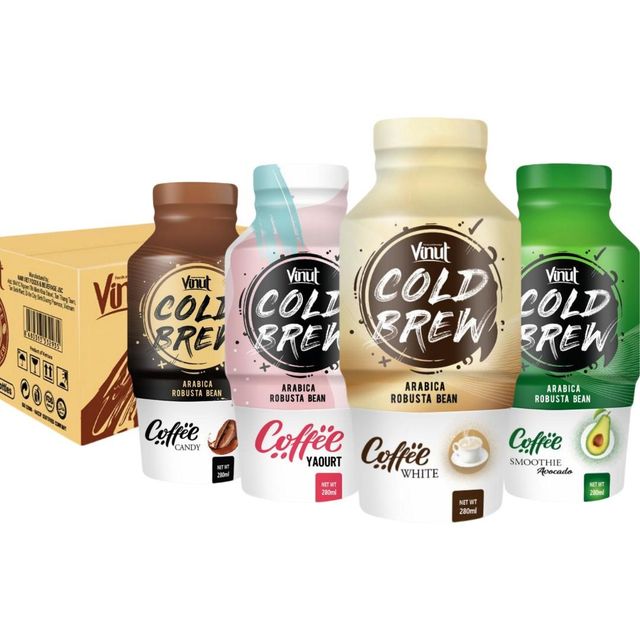 Cold Brew Coffee Drinks VINUT | 280ml 24pack, Ready To Drink, Extra Strong, Smooth, Organic, Free Sample, Wholesale Supplier - Image 1