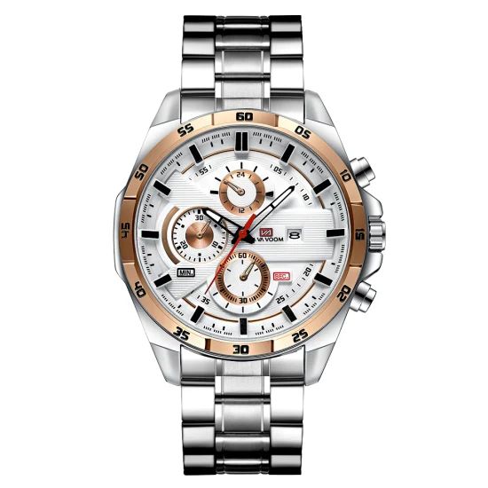 4 Color Steel Belt Multi-Function Chronograph Gift Watch Luxury Sports Style - Image 2