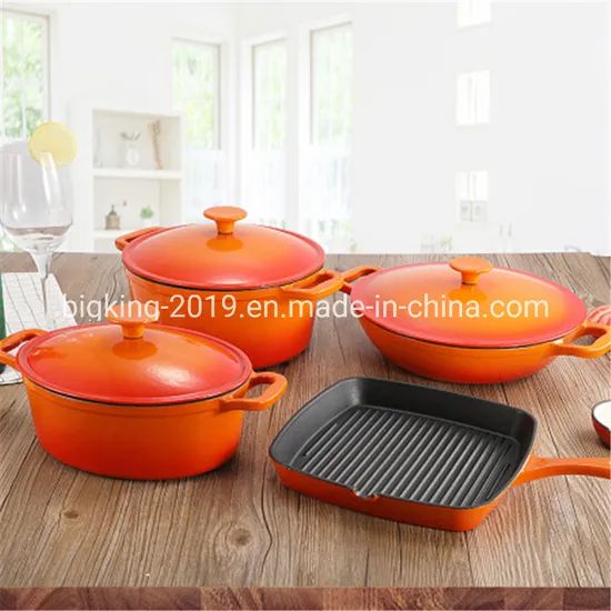 Kitchen Appliances Cooking Pot Cast Iron Cookware Set - Image 1
