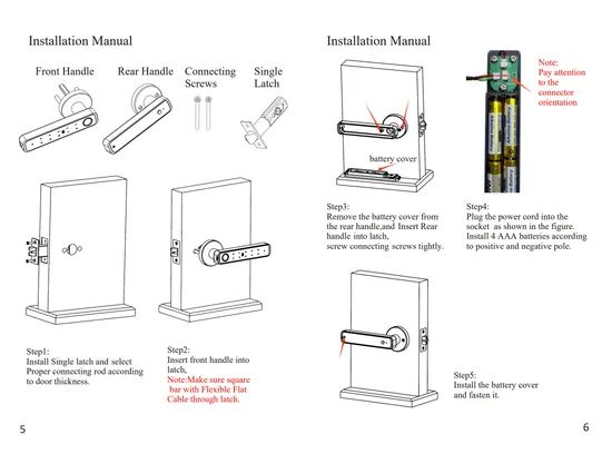 Ttlock APP Password Card Fingerprint Keyless Smart Electronic Biometric Handle Door Lock - Image 5