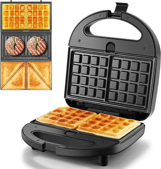 Grilled Cheese Machine, LED Indicator Lights, 750 W, Non-Stick Plates, Sandwich Maker - Image 5