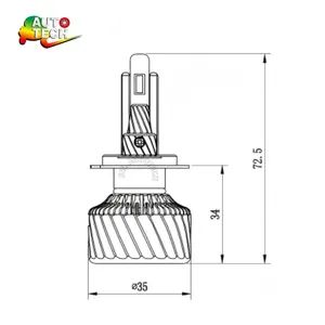 F10 Auto LED H4 Headlight Bulb 6500K 3570 Car Light Service OEM Wattage 55W Material LED Model NO. H4 Voltage 9-60V HS Code - Image 6