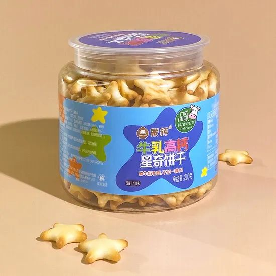 Fresh Milk Sea Salt Star Cookies Biscuits Breakfast 0% Water Shape Star Origin China Flavor Sea Salt Feature Low-fat HS Code 1905310000 - Image 5