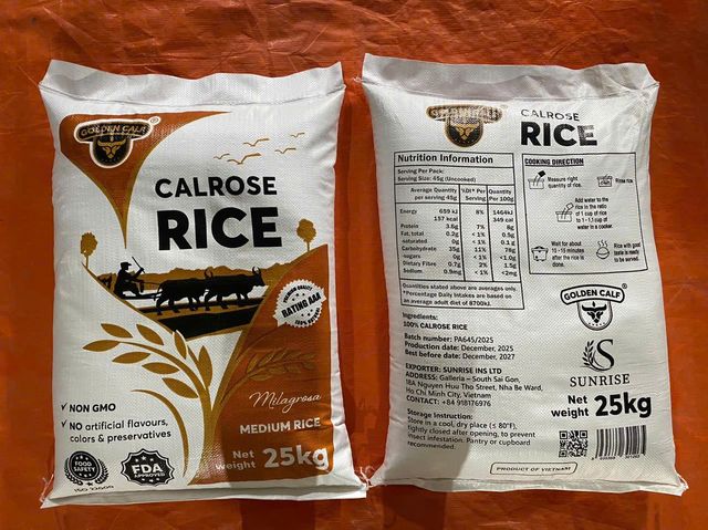 VIETNAM PREMIUM CALROSE RICE (5% broken) – Soft, Glossy & Sticky Medium Grain - Image 3