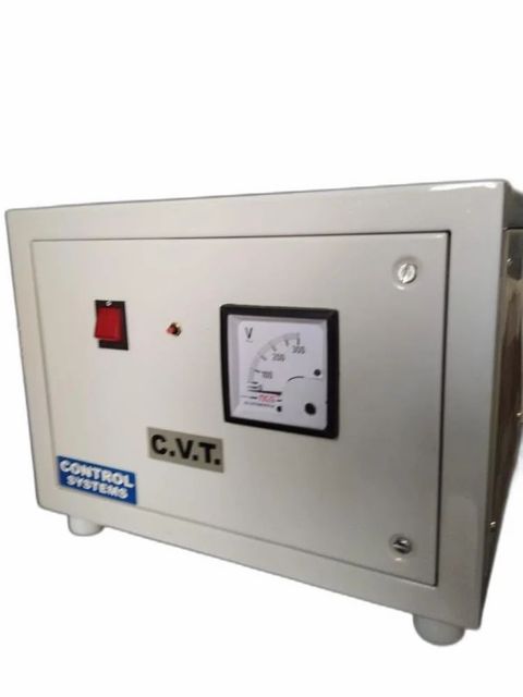 Mild Steel (Body) Three CVT Industrial Voltage Stabilizer Brand CVT Phase Three Power 1 kVA Frequency 60Hz Shape - Image 1
