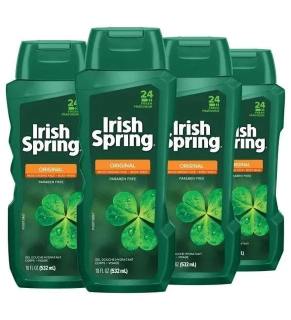 Wholesale Irish Spring Original Body Wash for Men 18 fl oz – 4 Pack - Image 1