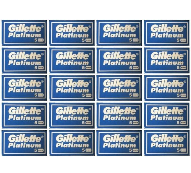 Gillette, 100 Gillette Platinum Double Edge Safety Razor Blades on a Graphics Card - 20 Dispensers of 5 Blades - Image 5