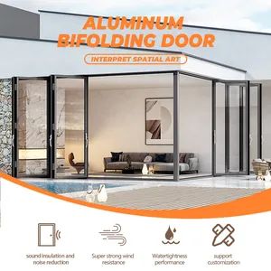 Folding Garage Folding Door Style Modern Origin Foshan Security Rating A Position Exterior Open Style Folding Trademark - Image 6