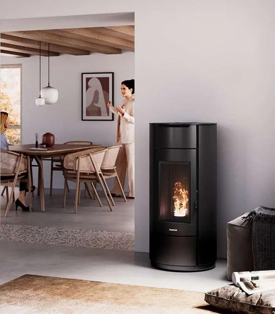 Durable Wood Pellet Stove Modern Heating Appliance Efficient Fuel Consumption Quiet Operation For Every Home - Image 3