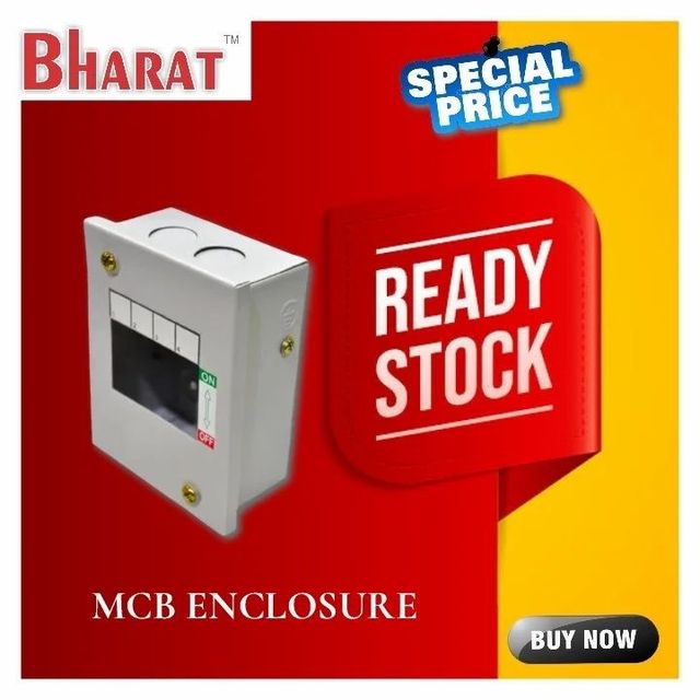 Single Door Mcb Enclosure Box Color Grey Product Brand Bharat Door Type Single Door Connection Type 2 Way Type of Requirement - Image 1