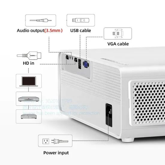 Hot Selling 200 Inch 1080P Resolution 3D Micro Short Throw LED Mini Projector 4K 220 ANSI Lumens Android Smart Game Projectors - Image 5