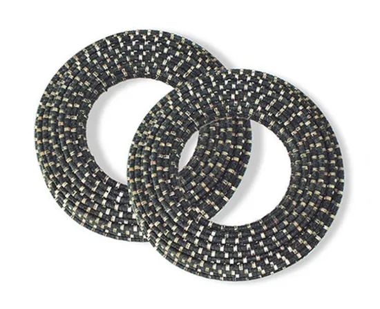 Diameter 11mm Spring Rubber Diamond Wire Saw for Concrete MOQ 10m Origin China Diameter 11mm Spec 37 Beads/M Model NO. - Image 1