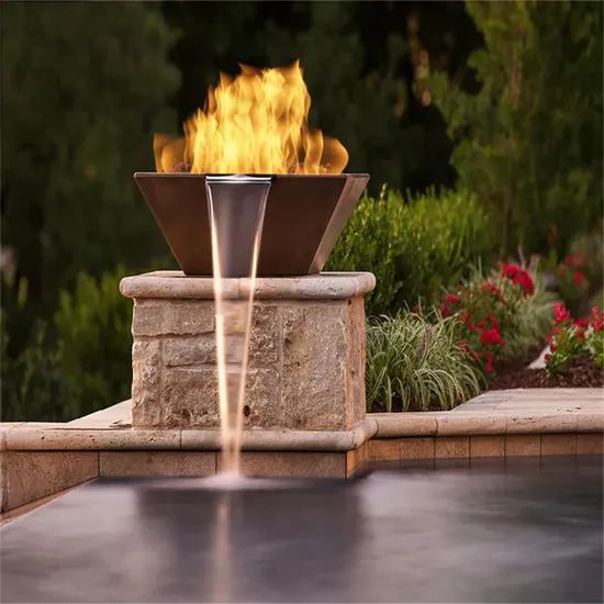 Swimming Pool Fire Bowl Outdoor Firepit with Water Feature Pool Fire Pits - Image 5