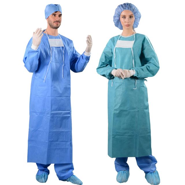 Factory Direct Supply Wholesale Non-Surgical Disposable Isolation Gown with Elastic Cuff Level 1 2 - Image 4