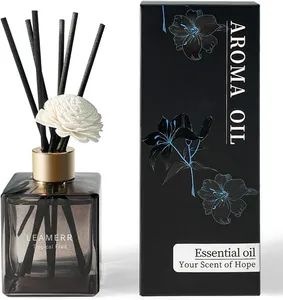 200ml Wholesale Wedding Luxury Design Gift Set Packaging Box Aroma Rattan Sticks Glass Bottle Reed Diffuser - Image 1