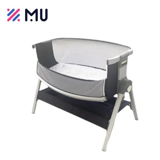 Luxury Foldable 5 Levels Height Adjustable Baby Bedside Bassinet Crib - Image 3