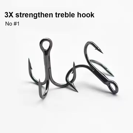 Custom High-Carbon Steel Stinger Rig Set UV Screw Pin Treble Hooks - Image 6