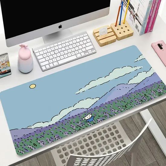 Custom Large Waterproof Non-Slip Rubber Gaming Mouse Pad with Cartoon Style Graphic - Image 4