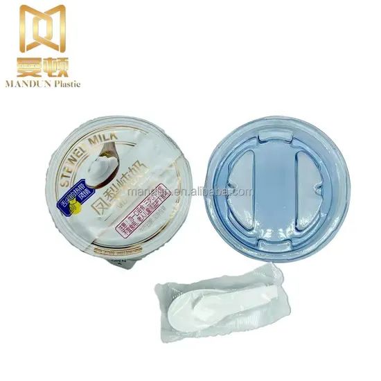 Ice Cream Containers Cup Milkshake Frozen Yogurt PP Mandun Plastic Custom Design Disposable Packing Food Customized Single Wall - Image 2